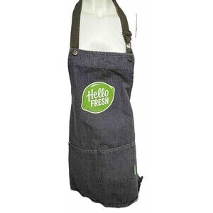 Chef Bib Apron Denim Pockets Adjustable Gray Hello‎ Fresh Swag Cook Bake Grill